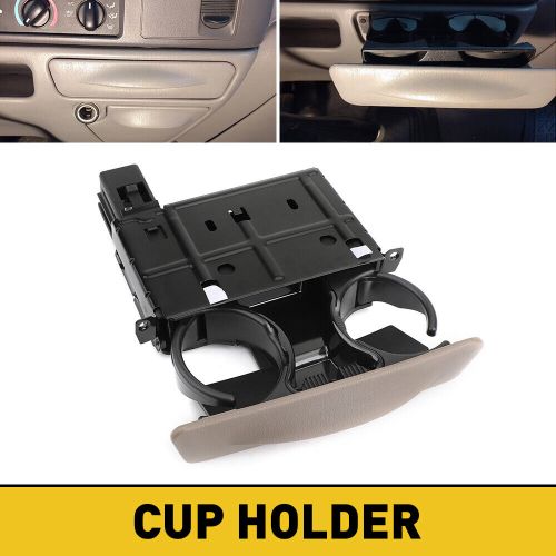 For 1999-2004 ford f250 f350 super duty dash pull out cup holde assembly tan new