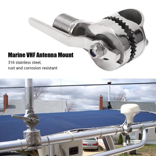 Marine vhf antenna mount adjustable ratchet mount for 7/8 to 1in rails ﻿