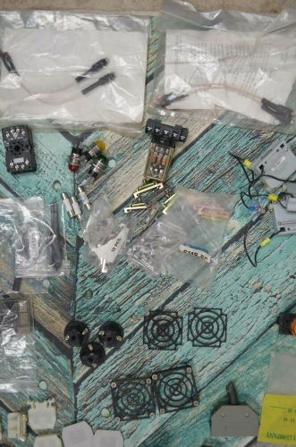 Electrical grab bag, 7 lbs lot - allen bradley, square d, amp trap, ge, amp, abb