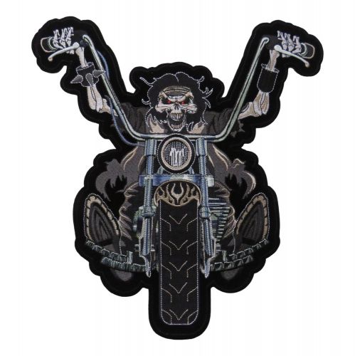 Xxl skeleton biker back patch patch ironing patch biker patch motorcycle-