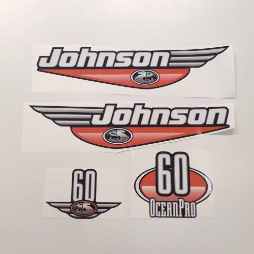 Johnson 60 ocean pro red (92-00) outboard decal aufkleber adesivo sticker set