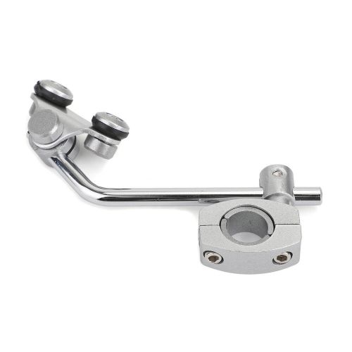 Universal 7/8&#034; 22mm standard handlebar windshield bracket mount clamp silver