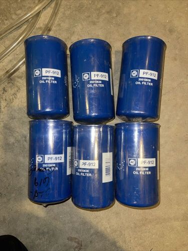 Ac delco #pf-912 gm 25010638 engine oil filter. sku: 44508-e-g65-22kf *lot of 6*