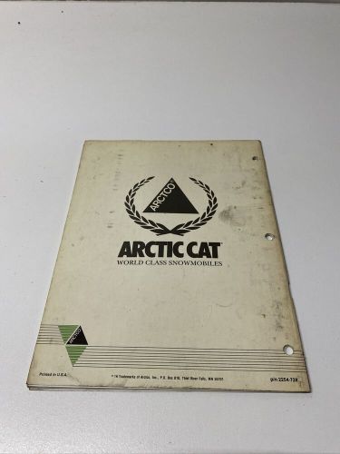 1992 arctic cat kitty cat service manual 2254-728