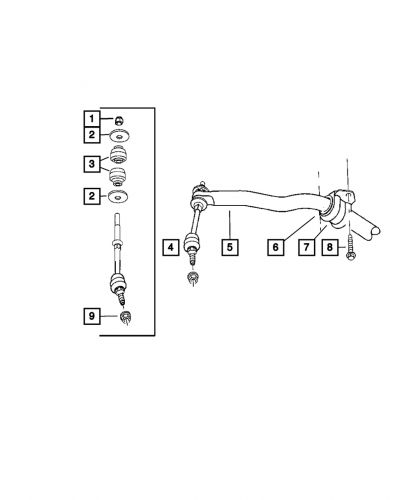 Genuine mopar stabilizer bar link kit 05170290ae