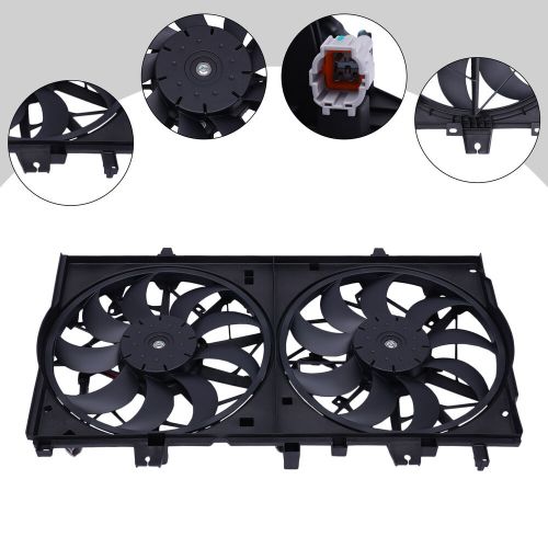 Dual radiator cooling fan assembly for nissan rogue 2014-2019 x-trail 2015 16 17