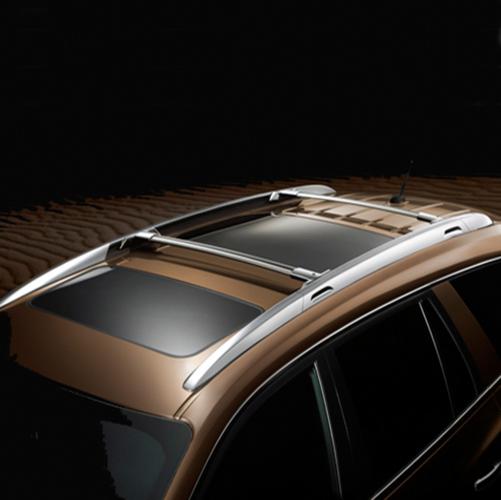 08-14 enclave roof rack cross rails bright annodized w/chrome end caps 19170765