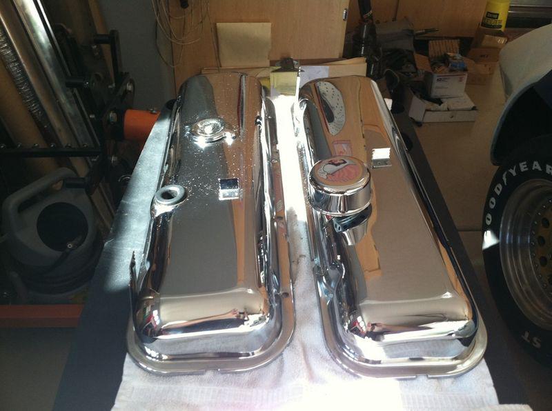 Bbc chrome valve cover after market. were on the car only 3 weeks. still nice.