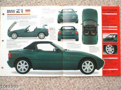 1989 / 1990 / 1991 / 1992 bmw z1 / z-1 imp brochure