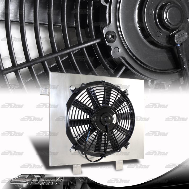 88-91 bmw m3 manual transmission aluminum cooling radiator shroud+ black fan