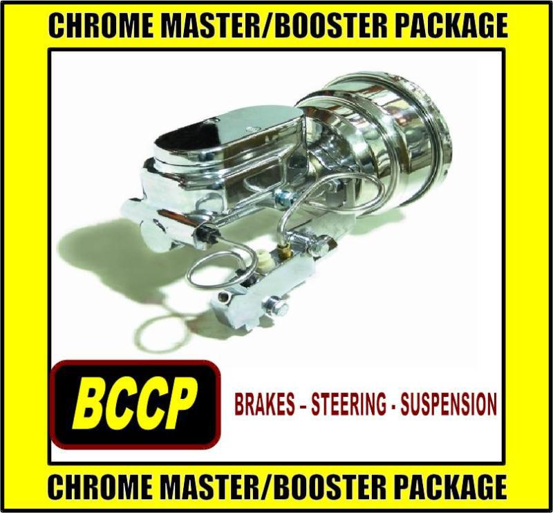 Chevy chrome power brake booster with slimline master cylinder 