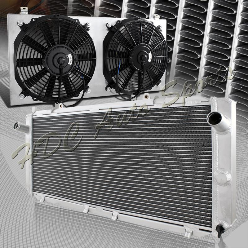 90-95 toyota mr2 sw20/w20 manual dual core aluminum cooling radiator+shroud