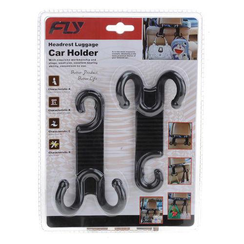 Black convenient double car/vehicle seat hook holder hanger bag in private car 