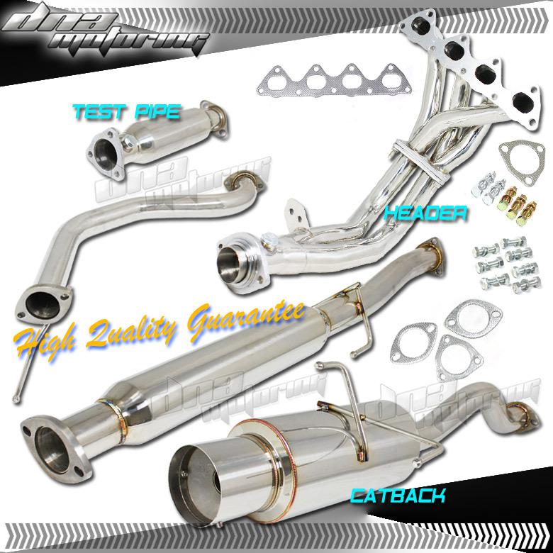 Full exhaust combo header+catback exhaust+pipe cat back integra 94-01 dc/dc2 rs