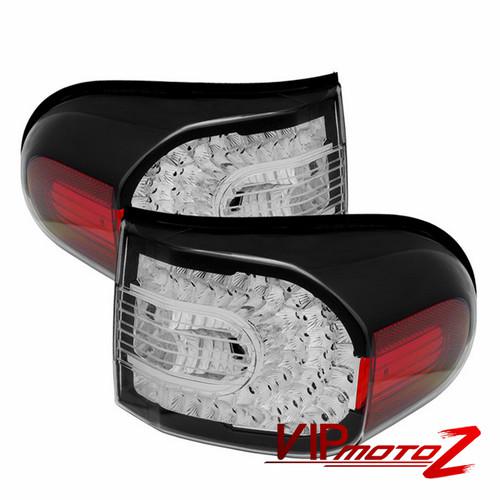 Black/chrome diamond led tail lamps brake lights lh+rh 07-11 toyota fj-cruiser