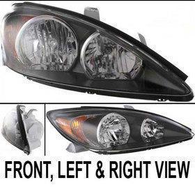 Clear lens new head lamp with bulbs right hand halogen rh passenger side car