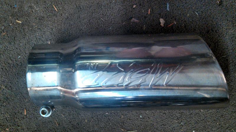 Mbrp 4" inlet 5" outlet polished exhaust tip diesel powerstroke cummins duramax