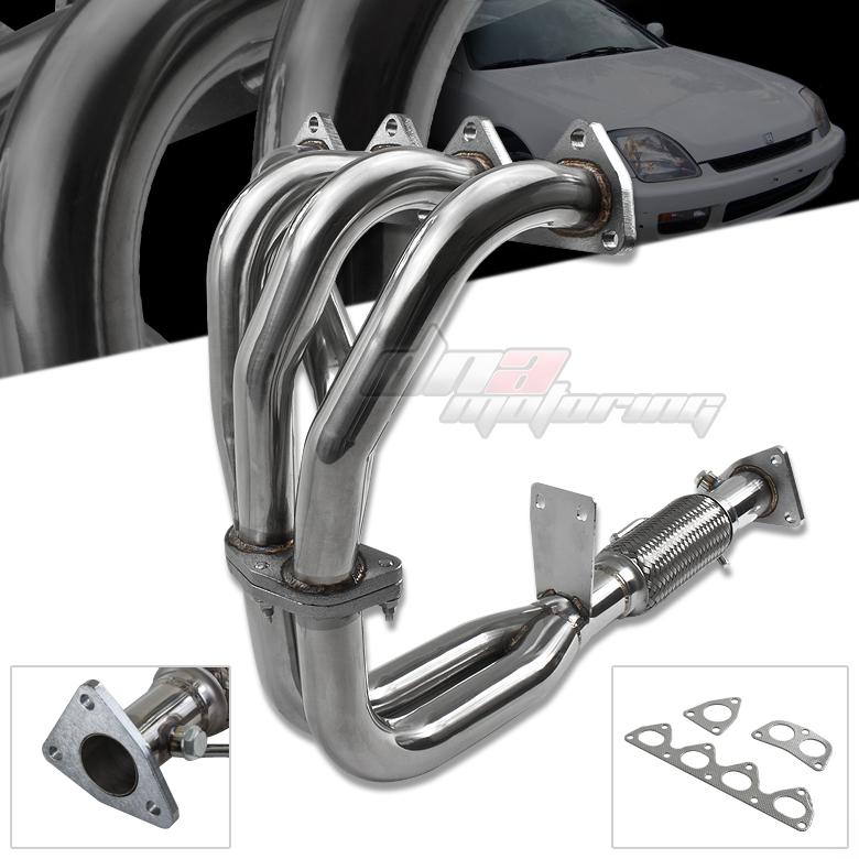97-01 honda prelude h22a4 bb6 h22a stainless steel performance header exhaust