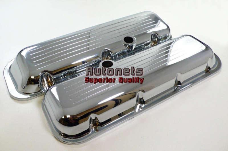 Chromed aluminum 65-95 chevy big block 396 427 454 502 valve cover short milled