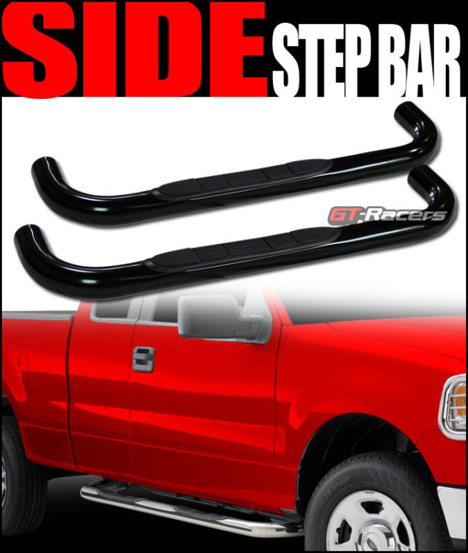 3" heavyduty side step nerf bars running board 1999+ silverado/sierra reg cab bk