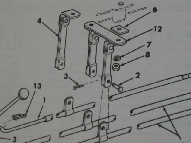 25 m274 transmission shift bracket pin ms20392-4c11 nos