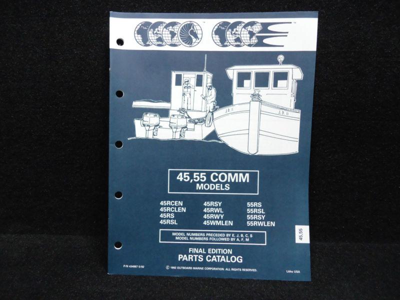 1992 omc,johnson/evinrude parts catalog# 0434987/434987 45·55 commercial models
