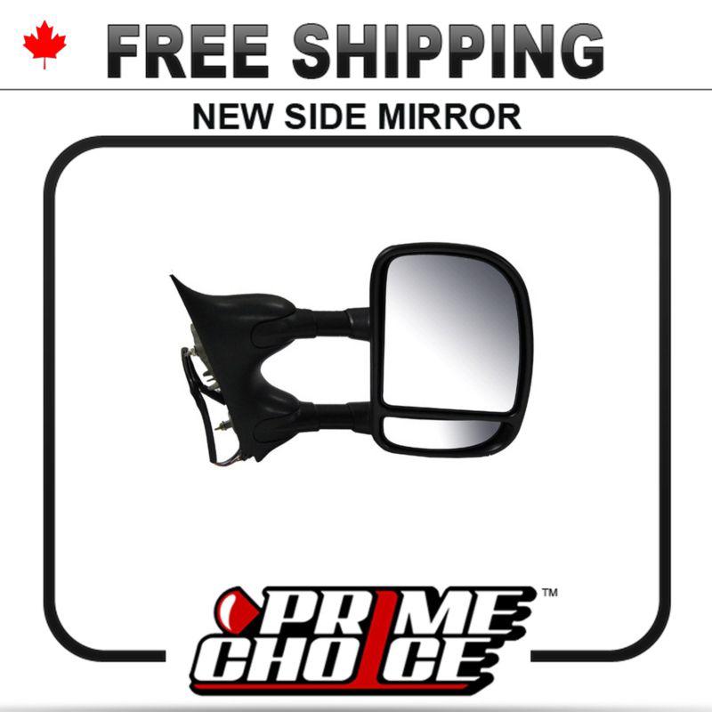 New power heated black towing passenger side mirror for ford f series super duty