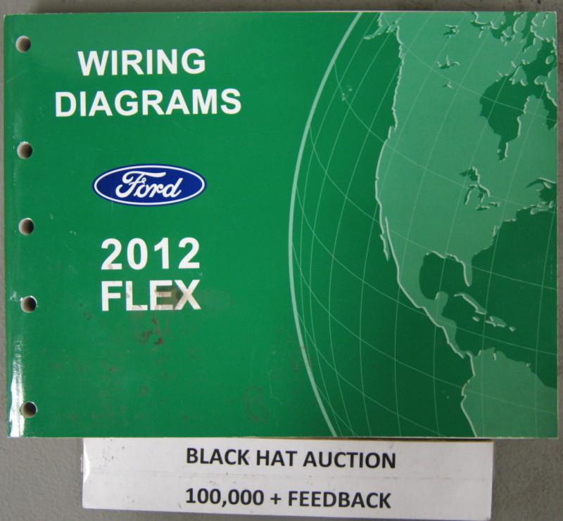 2012 ford flex factory shop wiring diagrams manual service book oem jwh1293