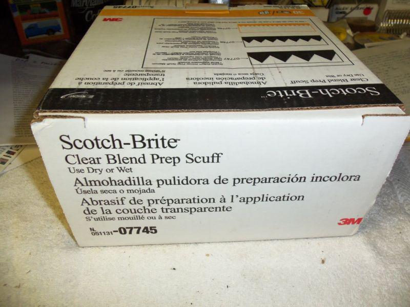 *3m 051131 07745 scotch brite prep scuff pads 4-3/4" x 6" roll of 30 - new