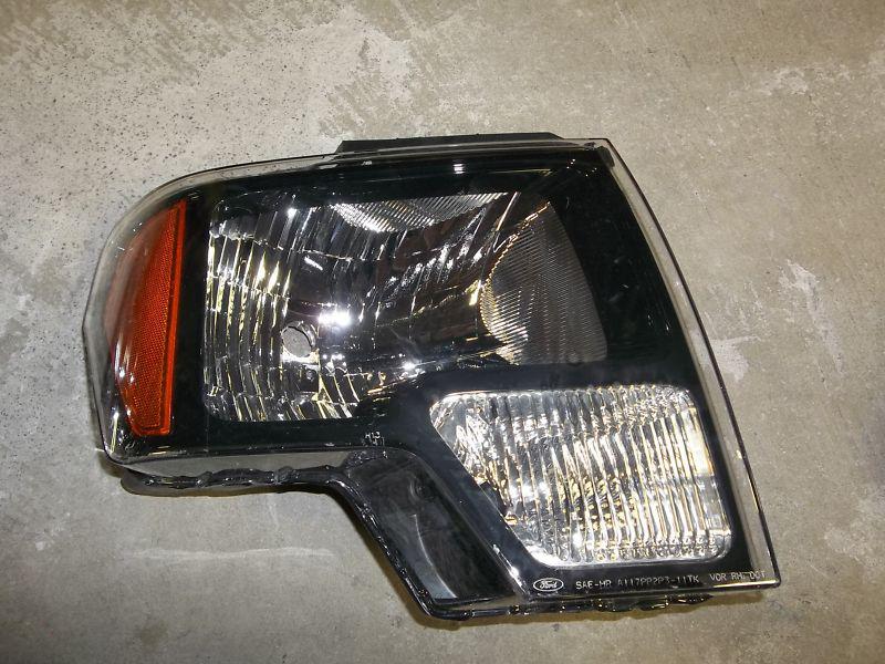   2009 10 11 12 13 ford f150 black trim headlight oem  halogen