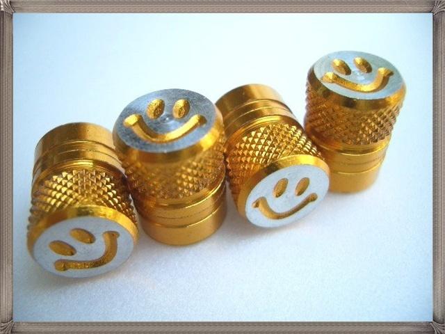 E07 wheel/tire air valve car　smile caps 4p set(orange)