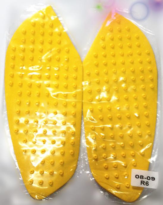 Tank traction side pad gas knee grip protector yzf r6 2008-2009 yellow 08 09 ok