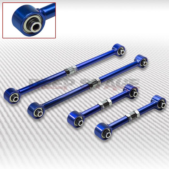 4 pc rear lateral link+trailing control arm 84-87 toyota corolla ae86 gts blue