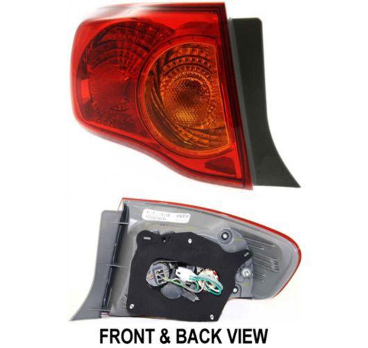 09-10 toyota corolla taillamp taillight brake light lamp driver side left l rear