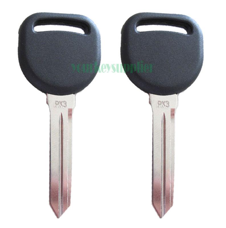 2 new chevrolet gm replacement uncut chip tranpsonder ignition car keys