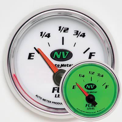 Autometer nv electrical fuel level gauge 2 1/16" dia 7313 0-90 ohms