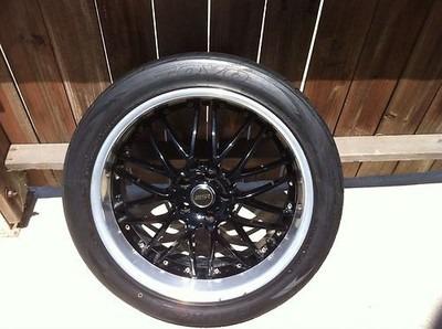 20 inch black rims and tires