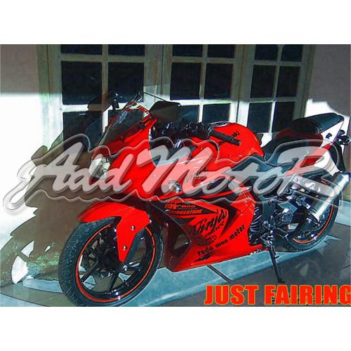 For zx-250r 08-12 injection molded fairing red lk2511