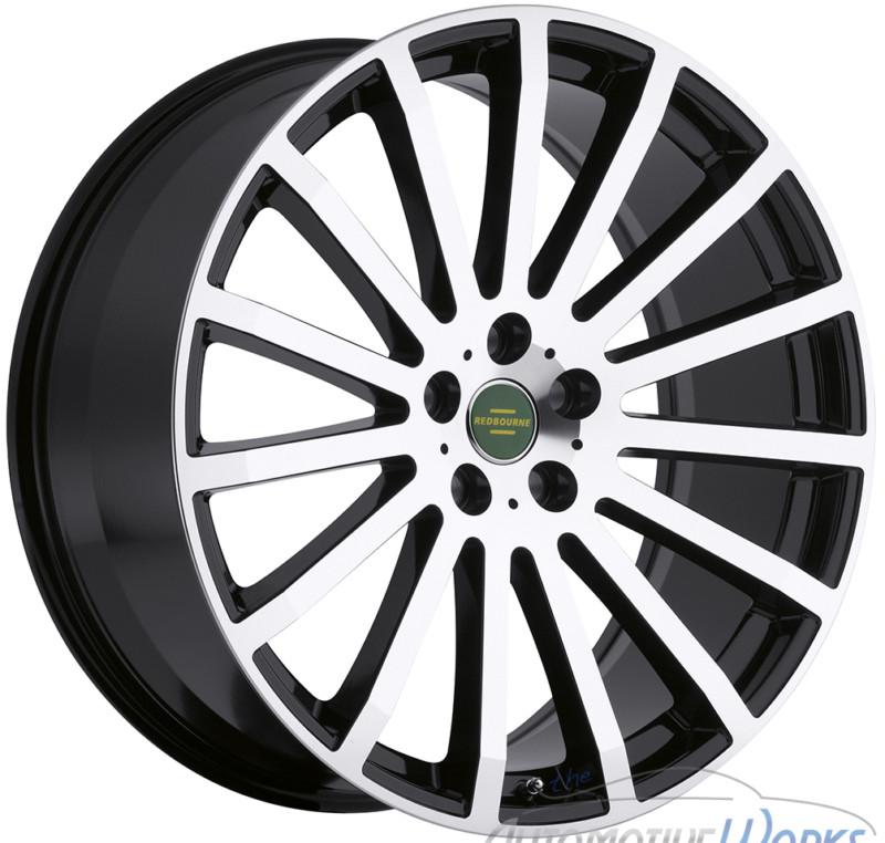 1 - 22x9.5 redbourne dominus 5x120 +32mm gloss black mirror rim wheel inch 22"