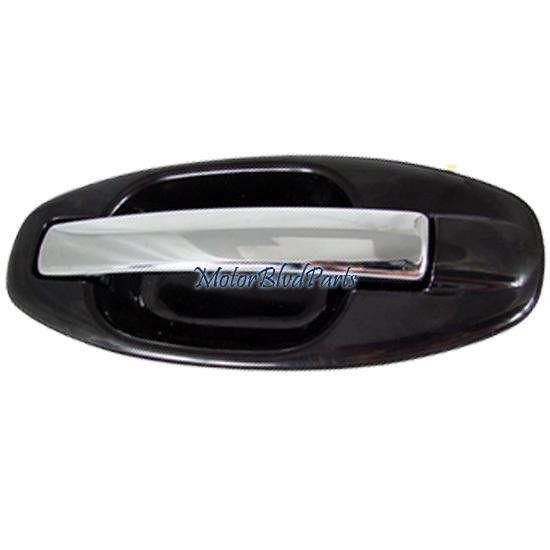 01-06 santa fe rear door chrome handle outside black driver left l