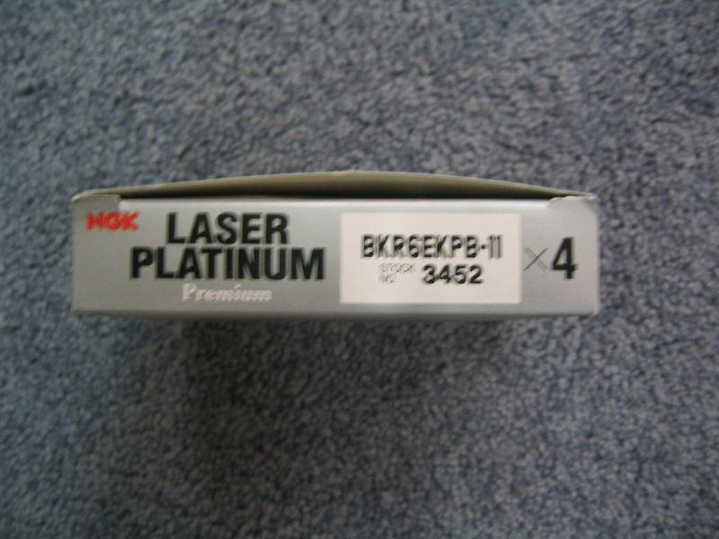 4 ngk laser platinum plugs bkr6ekpb-11 3452 new