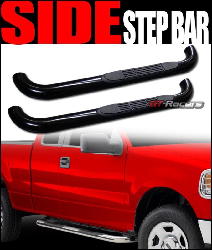 3" heavyduty side step nerf bars running board 2004+ colorado/canyon reg cab blk