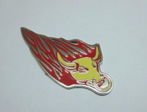 Flame cow's avatar - automotive metal badge logo