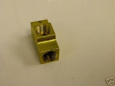 3/16" inverted flare tee brass brake line fitting***new