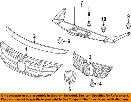 Honda oem 71122te0a11 grille-trim molding