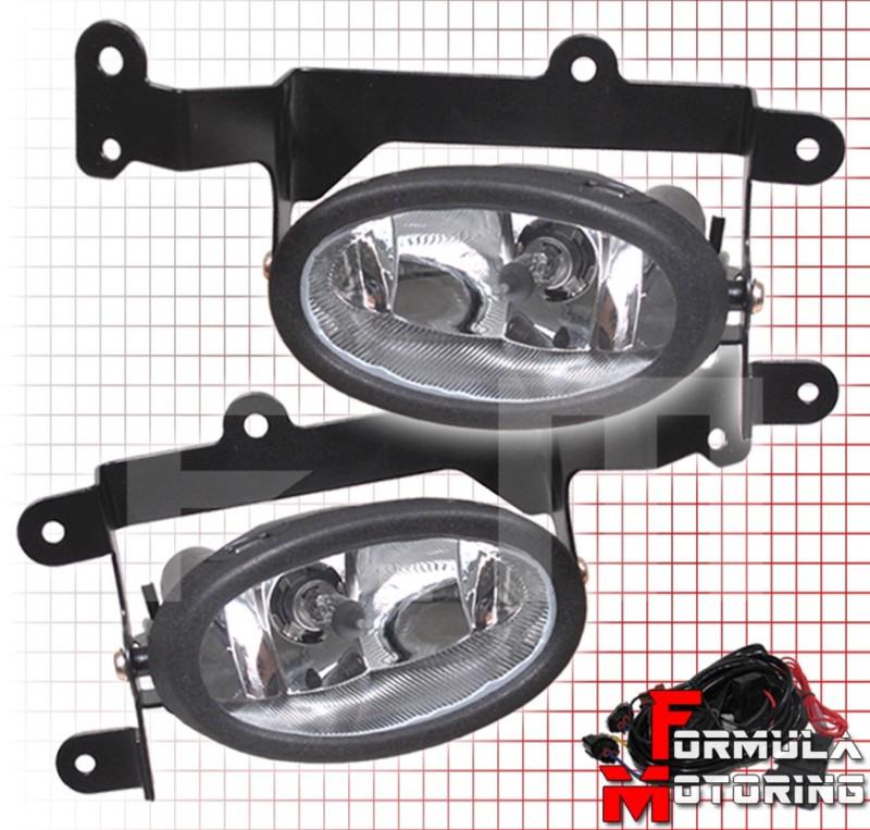 Honda civic 2dr 06-08 clear lens front bumper fog lights lamps+wring kit+switch