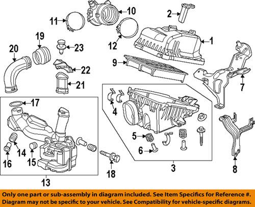 Honda oem 17230r1aa01 air intake-resonator