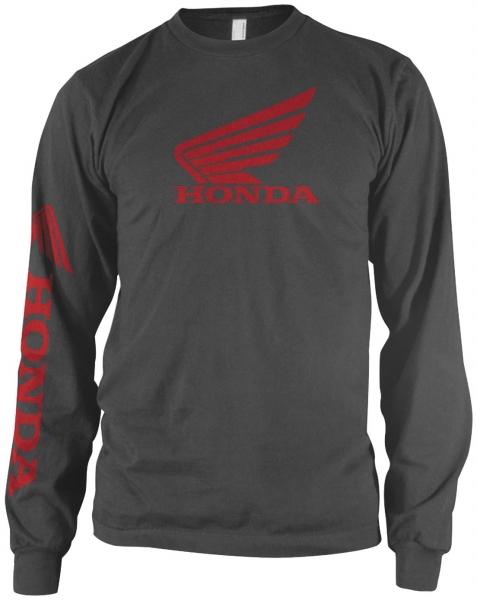 Honda collection wing long sleeve tee gray xxl 2xl 54-7186