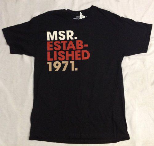 Msr short sleeve tee shirt heritage black/blk size/sz adult large/lg 348145