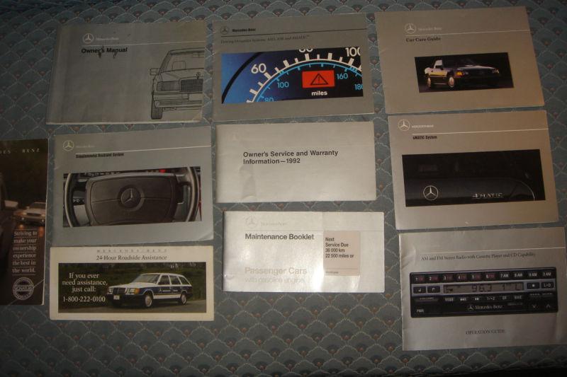 1992 mercedes benz 300e 300ce 400e 500e owners manual